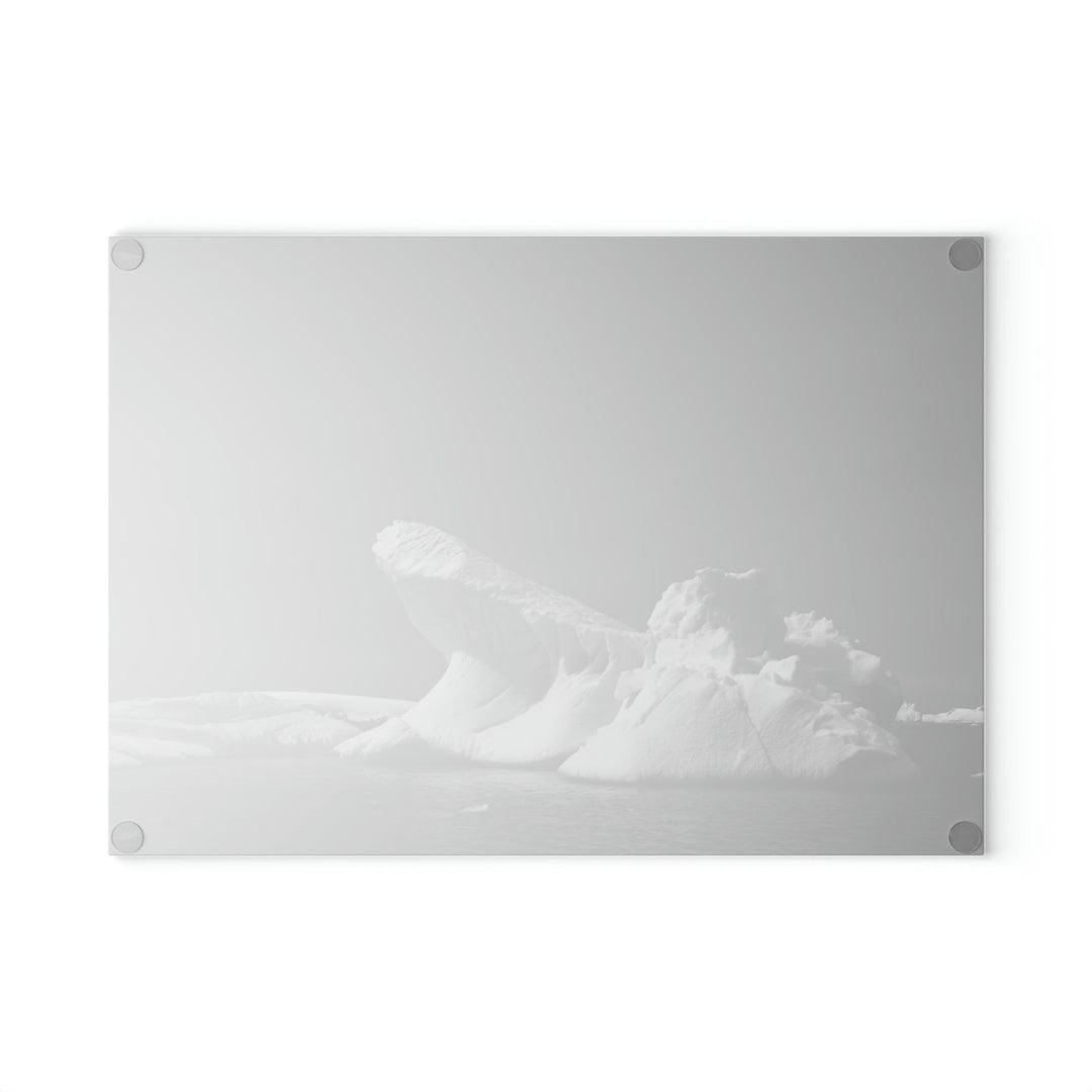 The Angles of an Iceberg in Black and White - Glass Cutting Board - Visiting This World