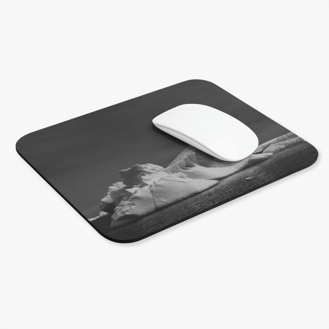 The Angles of an Iceberg in Black and White - Mouse Pad (Rectangle) - Visiting This World