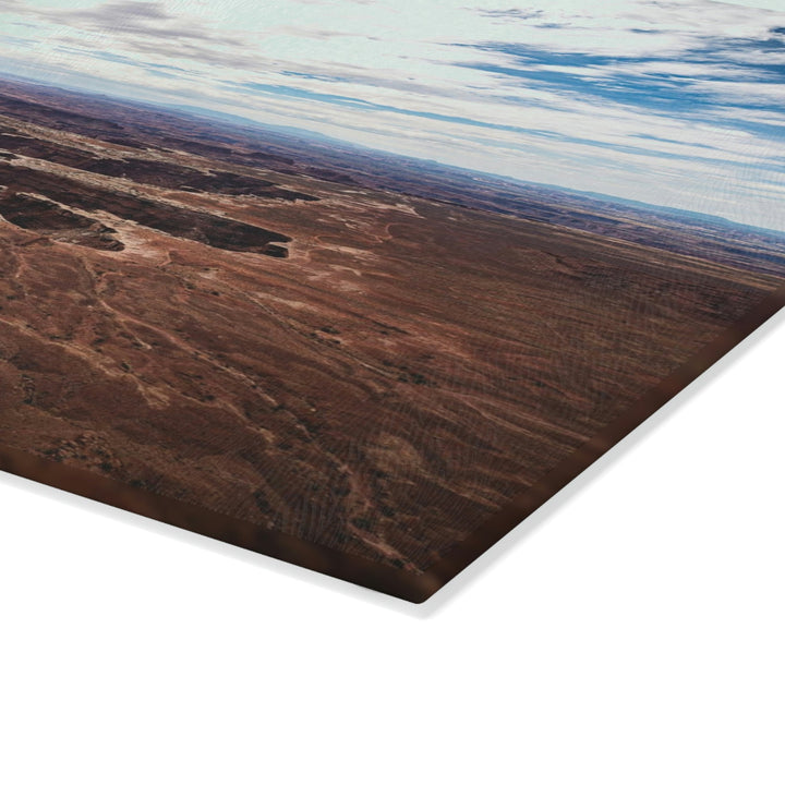 The Canyon Below - Glass Cutting Board - Visiting This World