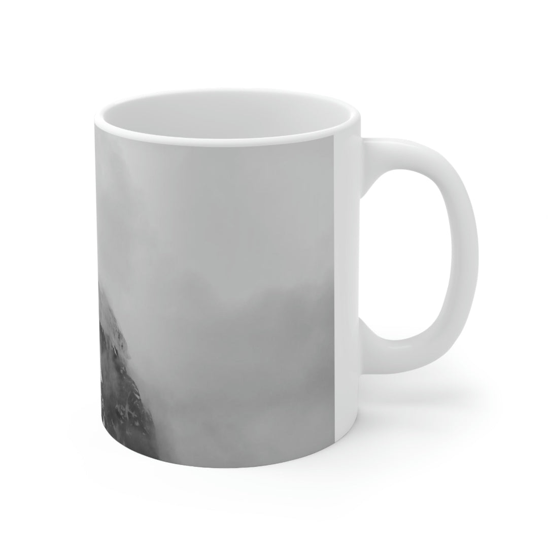 The Mist Descends in Black and White - Ceramic Mug 11oz - Visiting This World