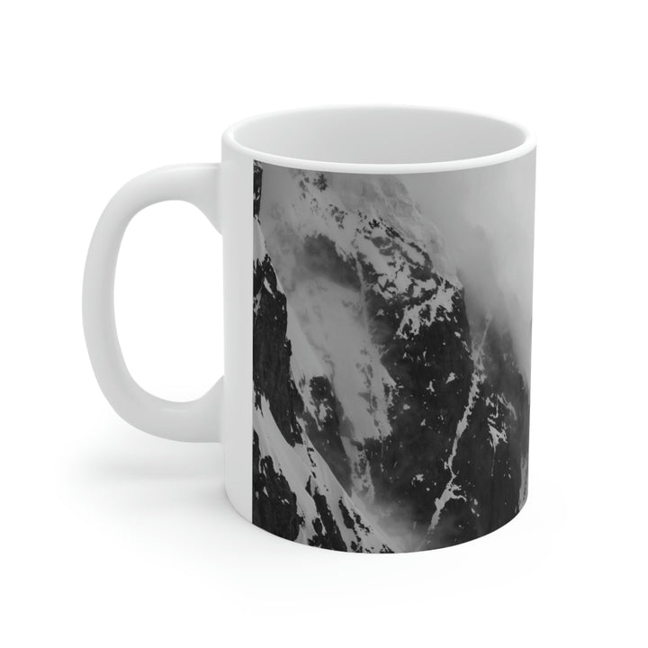 The Mist Descends in Black and White - Ceramic Mug 11oz - Visiting This World