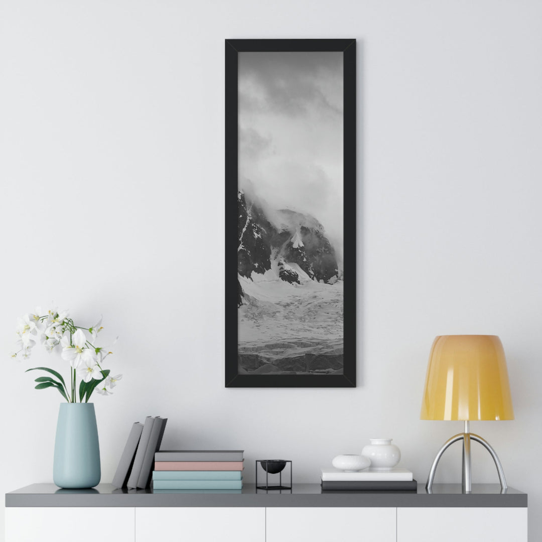 The Mist Descends in Black and White - Framed Print - Visiting This World