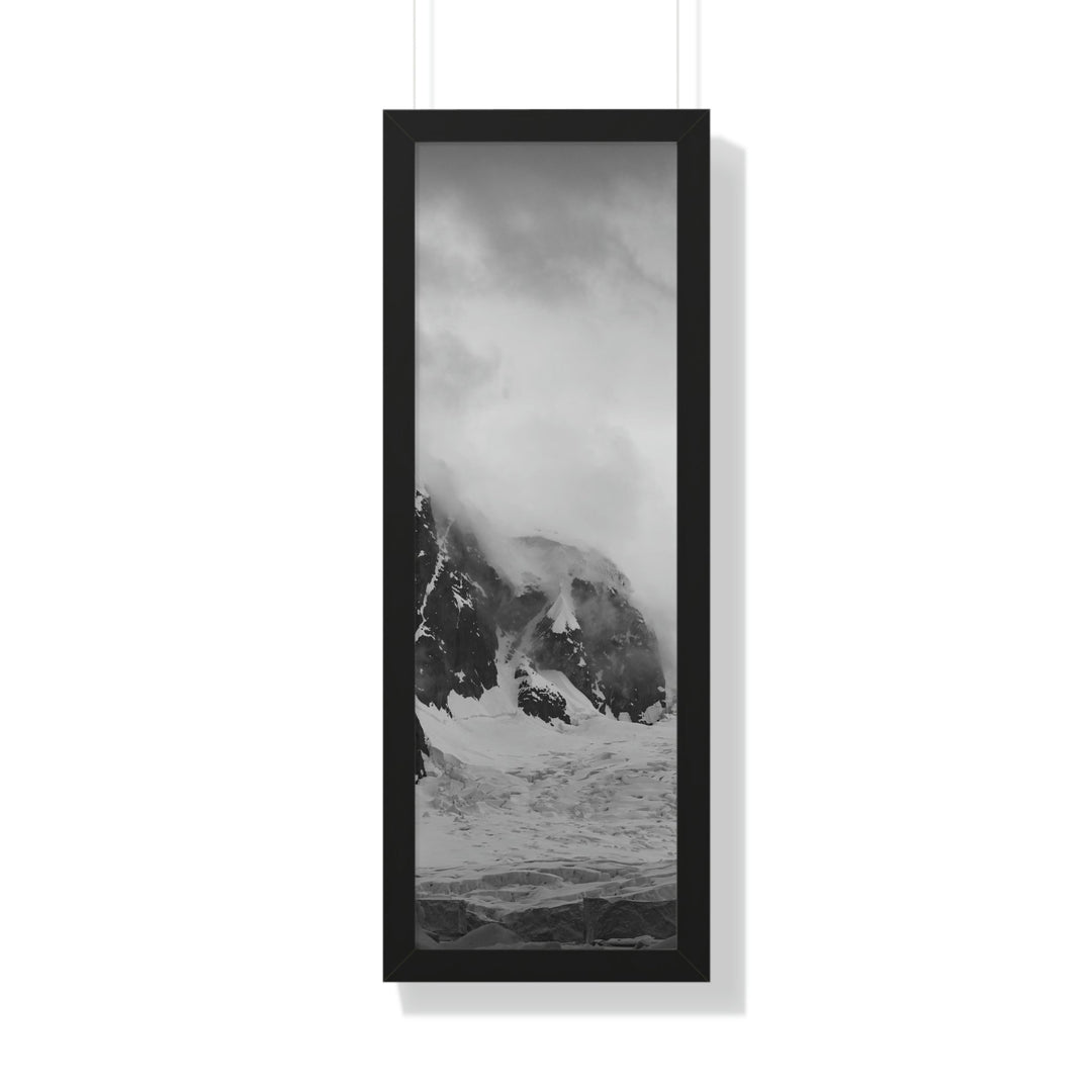 The Mist Descends in Black and White - Framed Print - Visiting This World