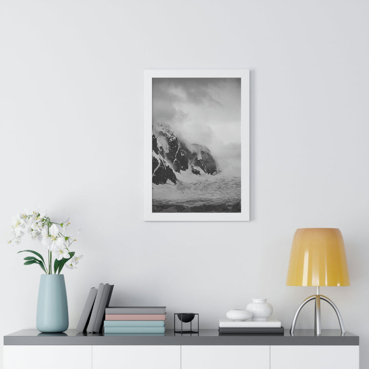 The Mist Descends in Black and White - Framed Print - Visiting This World