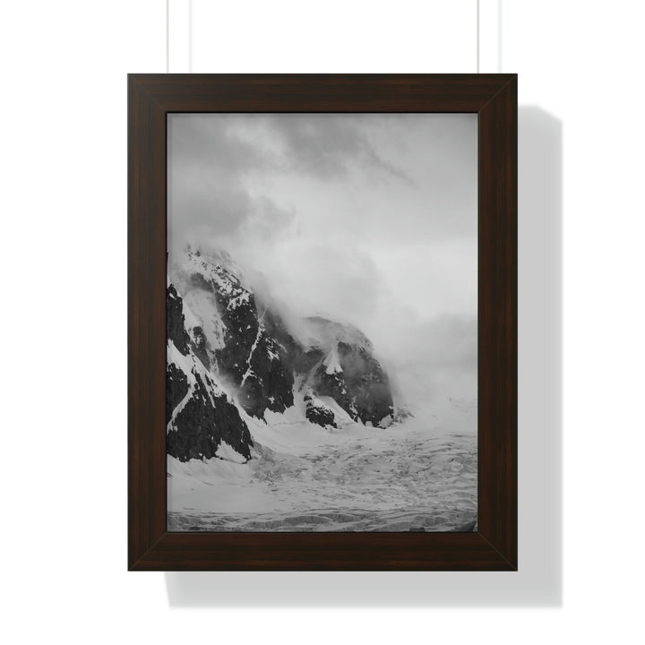 The Mist Descends in Black and White - Framed Print - Visiting This World