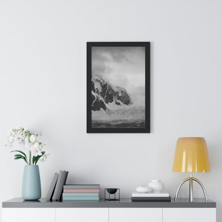 The Mist Descends in Black and White - Framed Print - Visiting This World