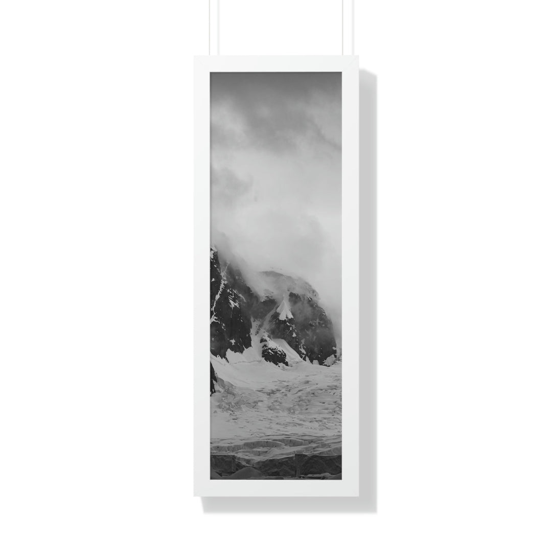 The Mist Descends in Black and White - Framed Print - Visiting This World