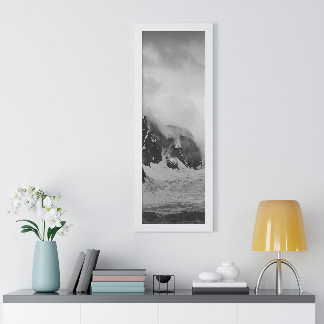 The Mist Descends in Black and White - Framed Print - Visiting This World