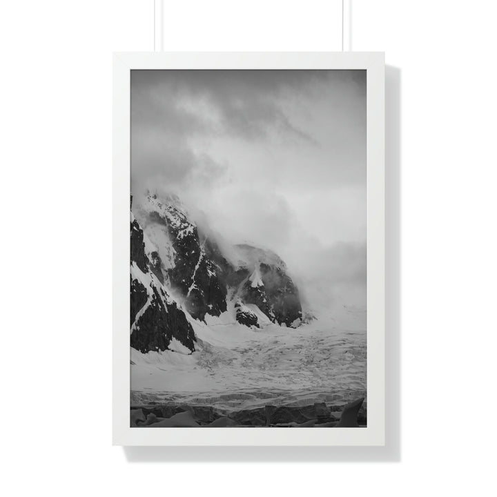 The Mist Descends in Black and White - Framed Print - Visiting This World