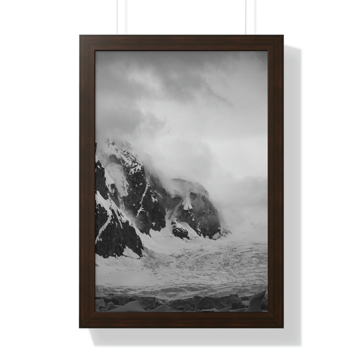 The Mist Descends in Black and White - Framed Print - Visiting This World