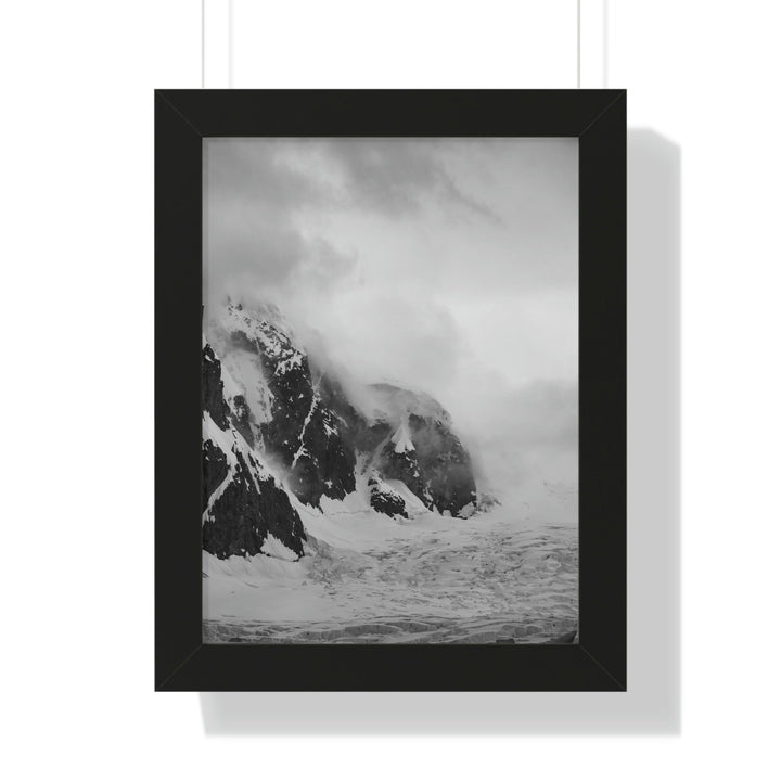 The Mist Descends in Black and White - Framed Print - Visiting This World