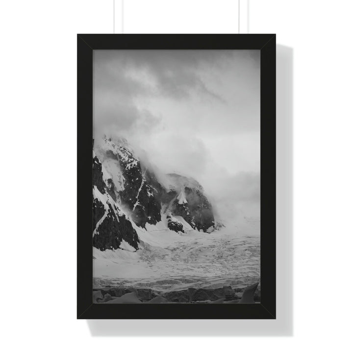 The Mist Descends in Black and White - Framed Print - Visiting This World