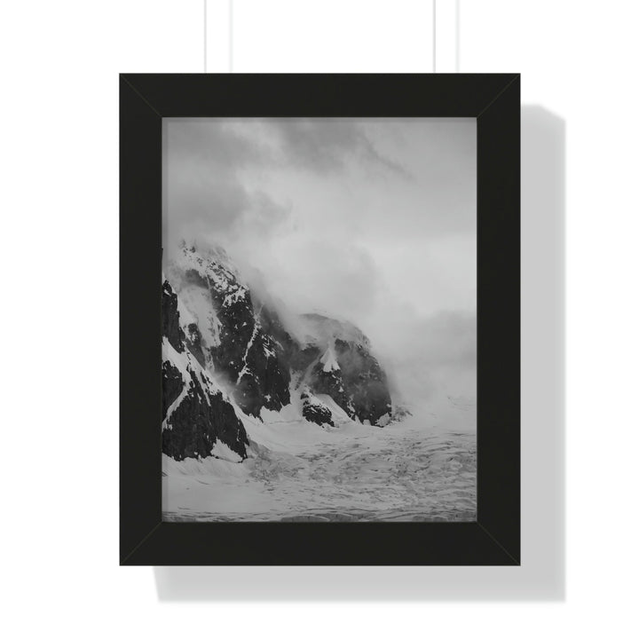 The Mist Descends in Black and White - Framed Print - Visiting This World