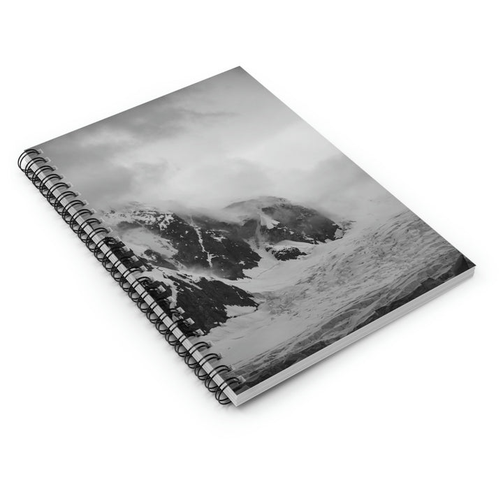 The Mist Descends in Black and White - Spiral Ruled Line Notebook - Visiting This World