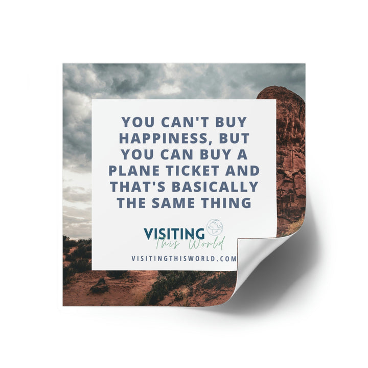 Travel Quote Indoor\Outdoor Sticker - Visiting This World