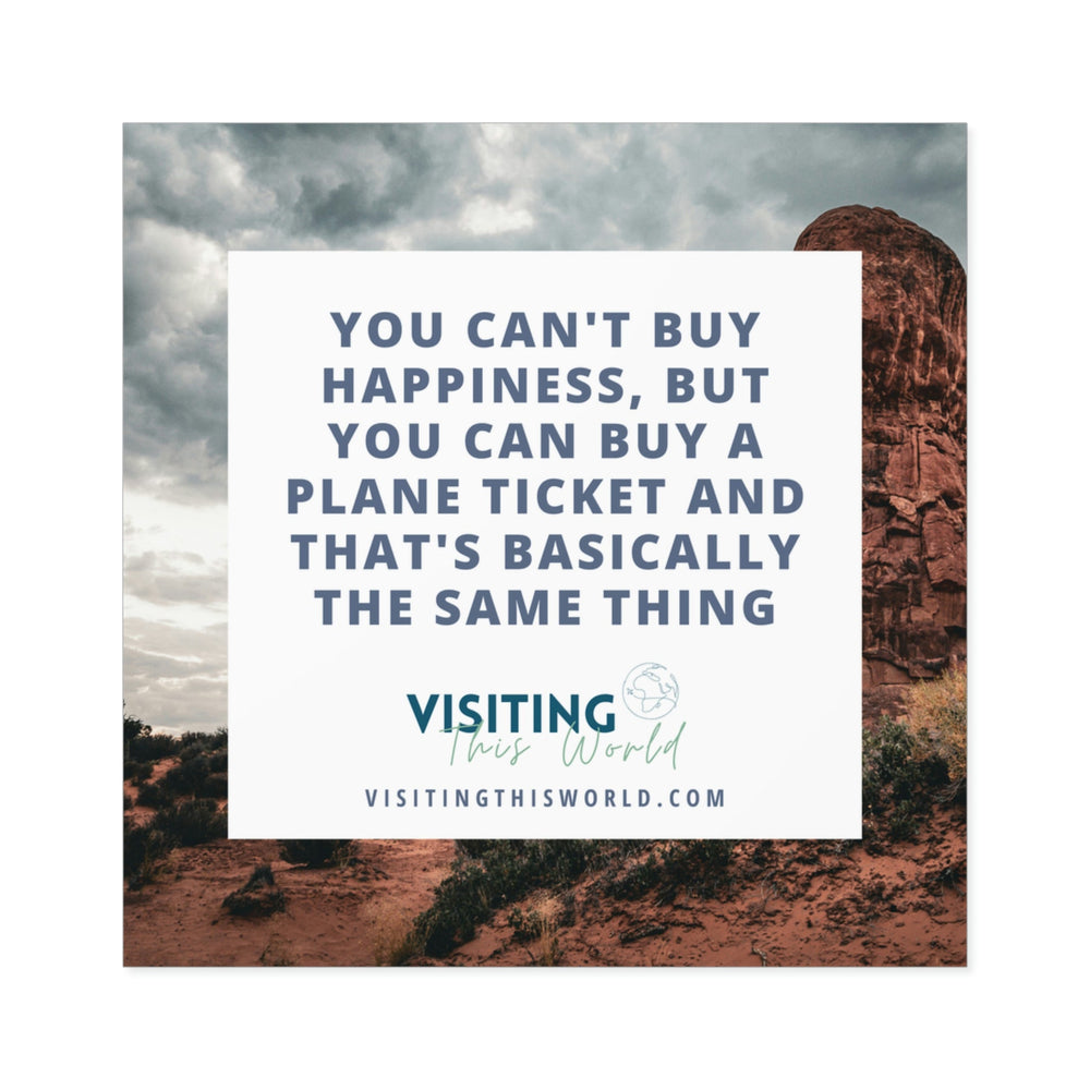 Travel Quote Indoor\Outdoor Sticker - Visiting This World