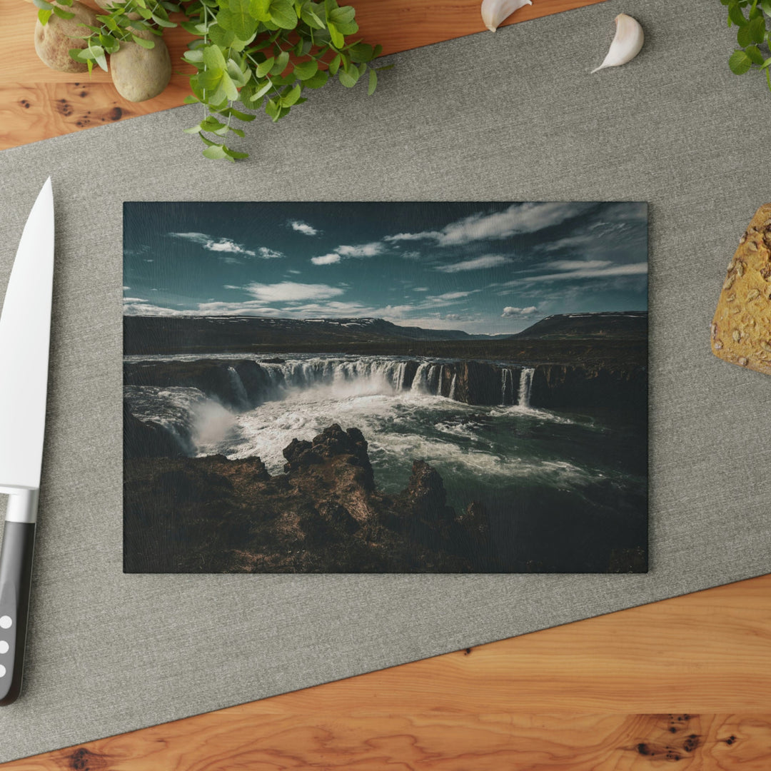 Water of the Gods - Glass Cutting Board - Visiting This World