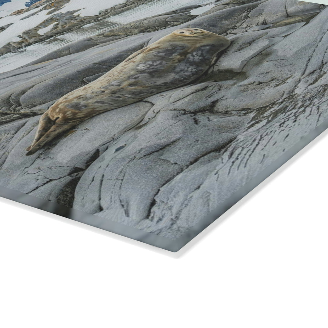 Weddell Relaxing - Glass Cutting Board - Visiting This World