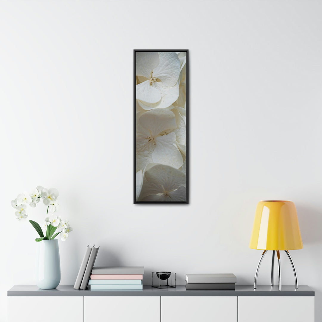 White Hydrangea Detail - Canvas with Frame - Visiting This World