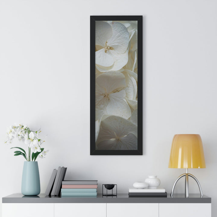 White Hydrangea Detail - Framed Print - Visiting This World