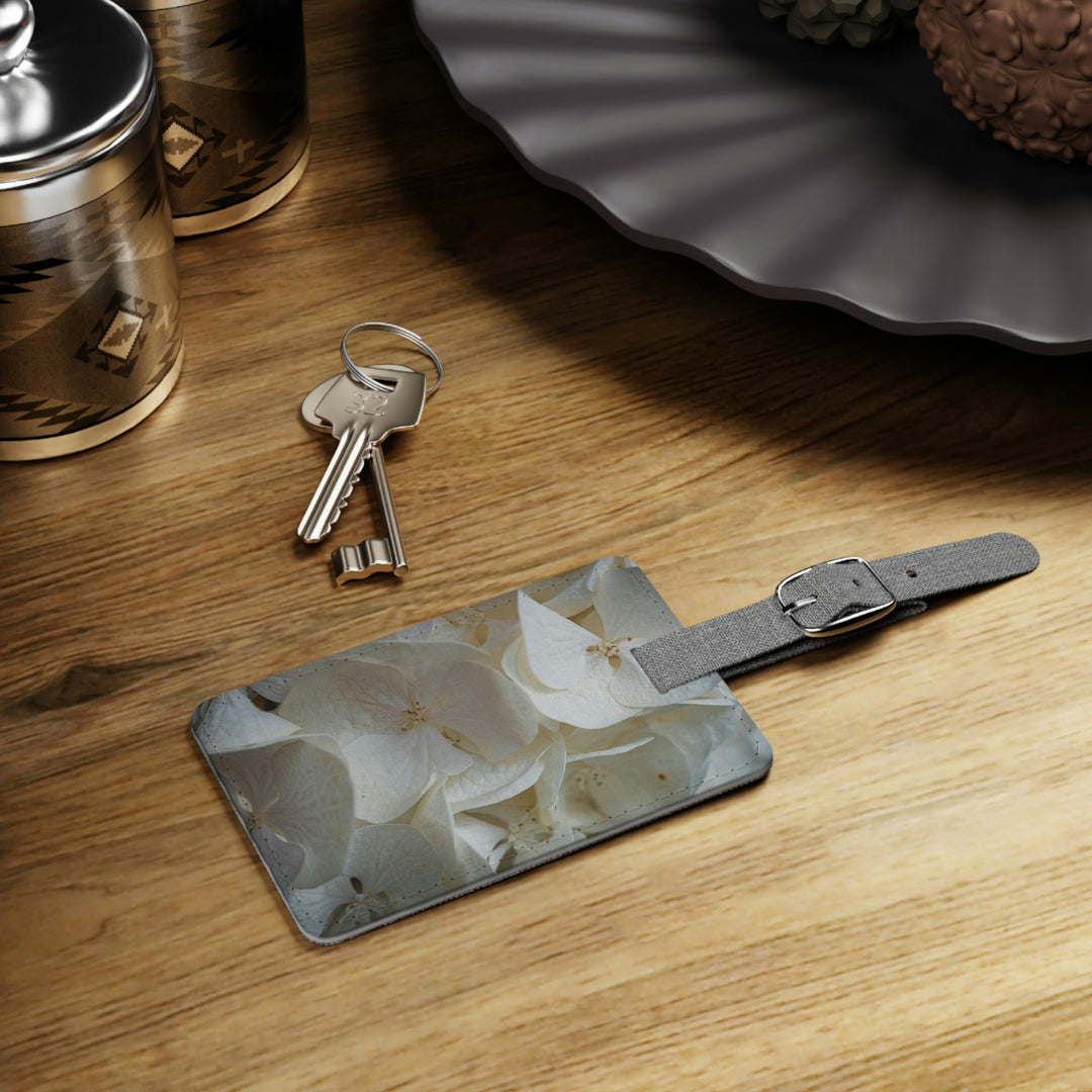 White Hydrangea Detail - Luggage Tag - Visiting This World