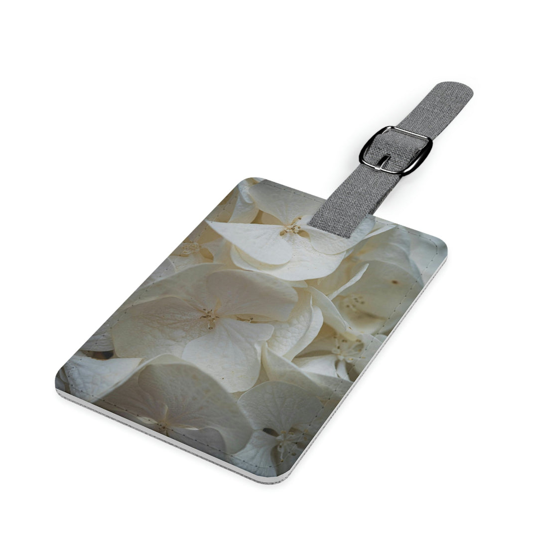 White Hydrangea Detail - Luggage Tag - Visiting This World