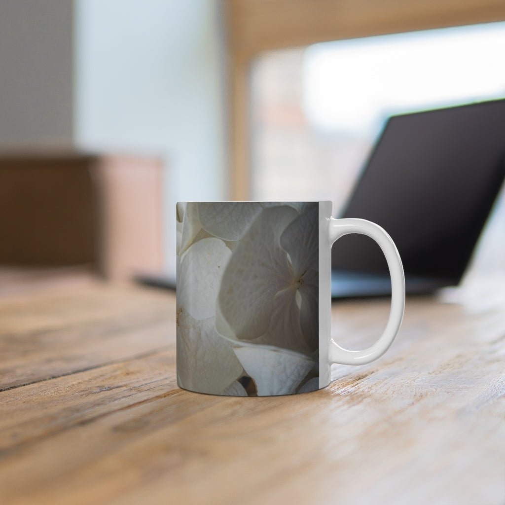 White Hydrangea Detail - Mug 11oz - Visiting This World