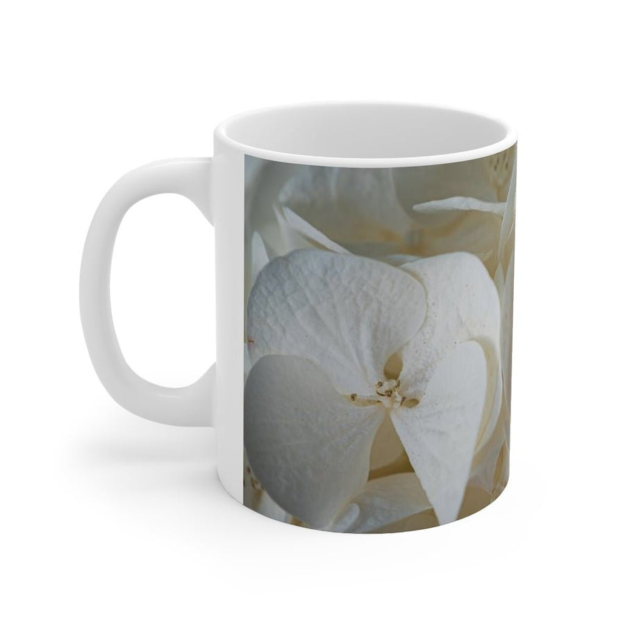 White Hydrangea Detail - Mug 11oz - Visiting This World