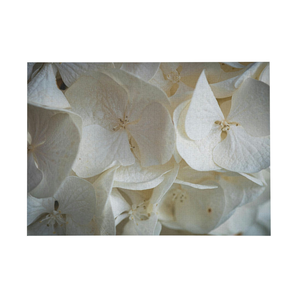 White Hydrangea Detail - Nature Puzzle (96, 252, 500, 1000-Piece) - Visiting This World