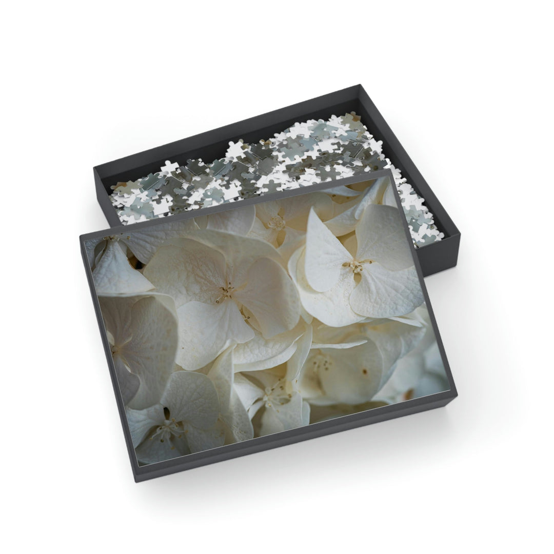 White Hydrangea Detail - Nature Puzzle (96, 252, 500, 1000-Piece) - Visiting This World