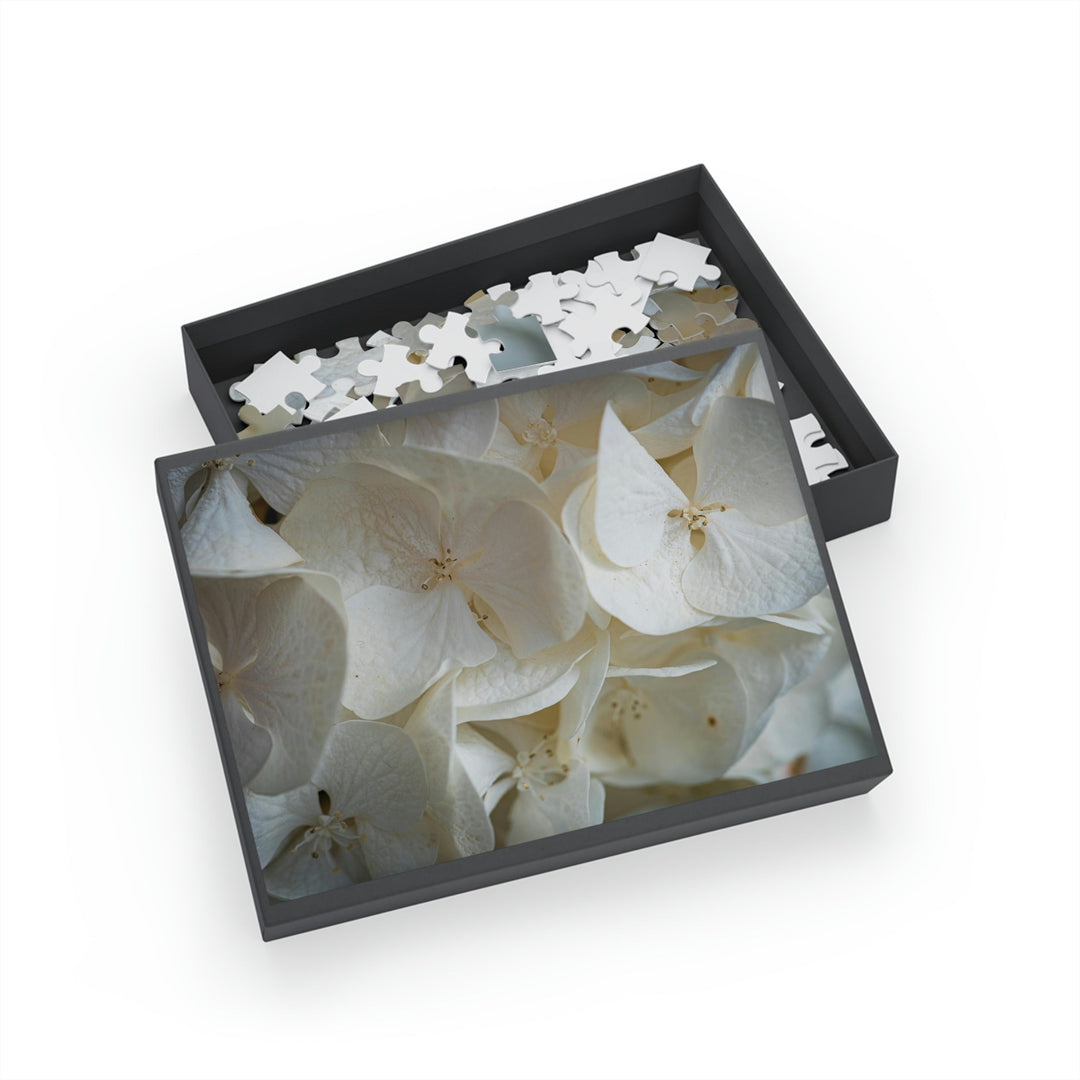 White Hydrangea Detail - Nature Puzzle (96, 252, 500, 1000-Piece) - Visiting This World