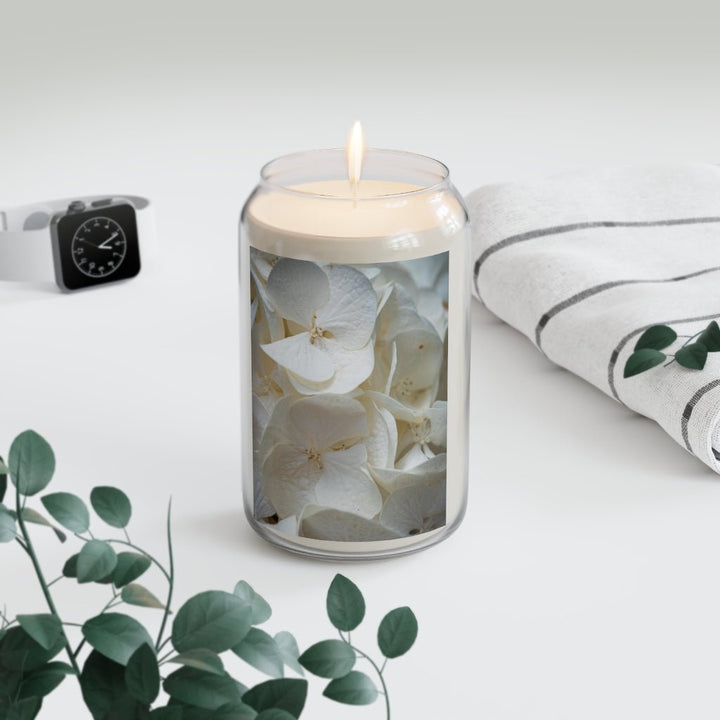 White Hydrangea Detail - Scented Candle, 13.75oz - Visiting This World