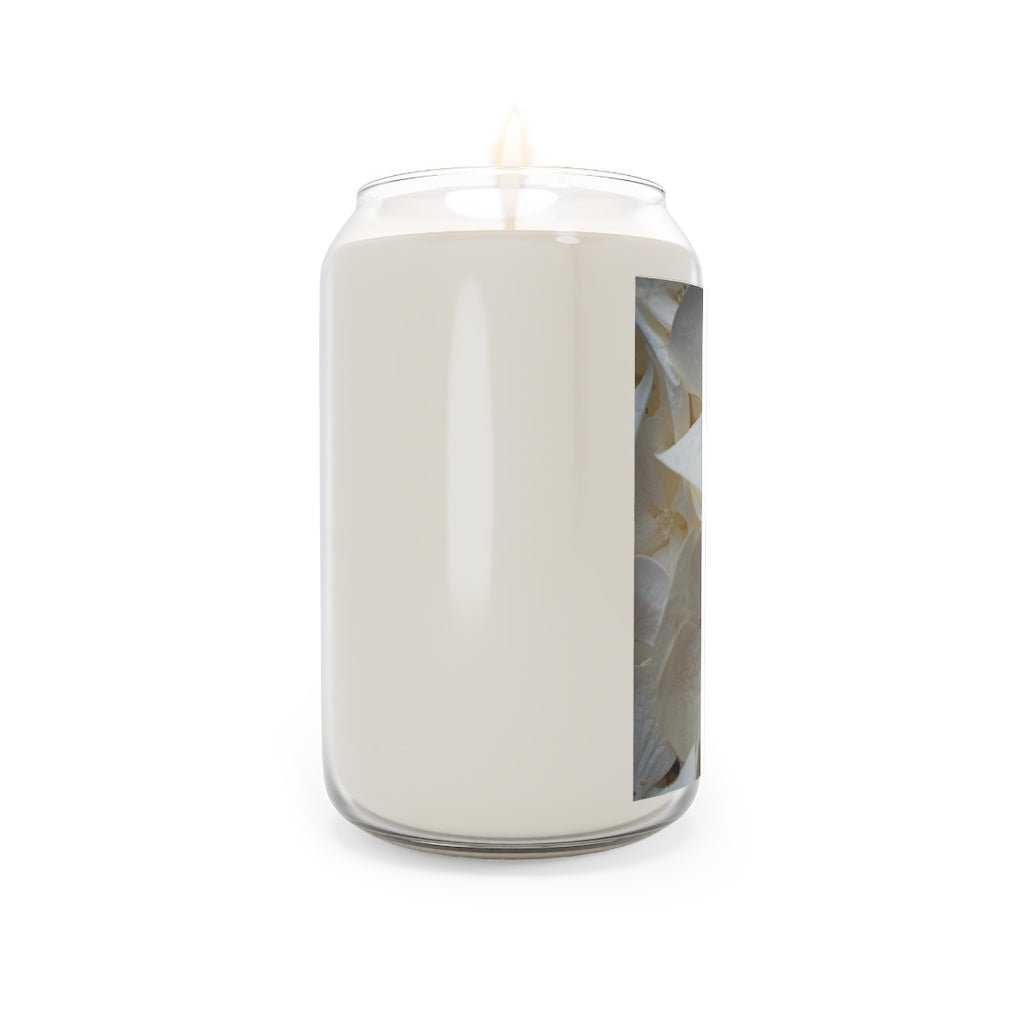 White Hydrangea Detail - Scented Candle, 13.75oz - Visiting This World