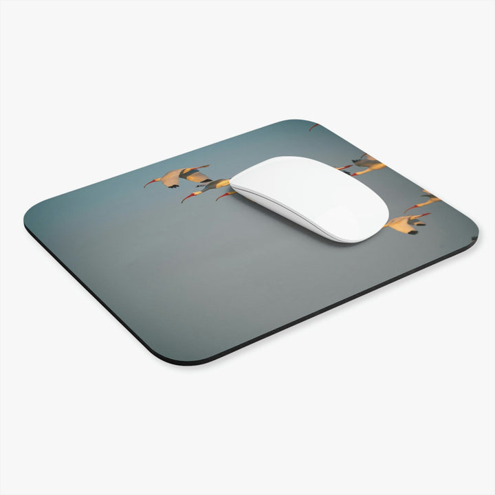 White Ibis in Flight - Mouse Pad (Rectangle) - Visiting This World