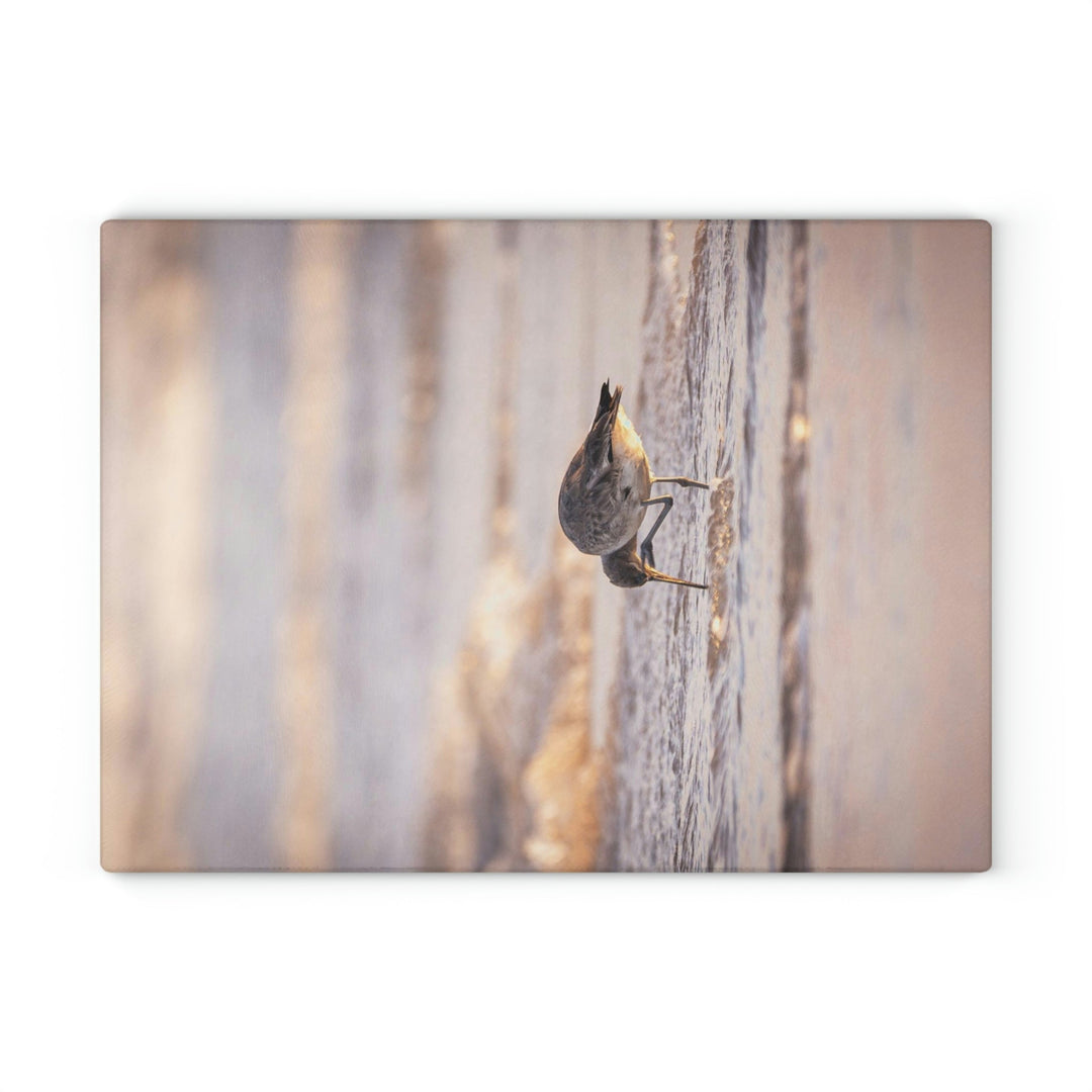 Willet Itch - Glass Cutting Board - Visiting This World