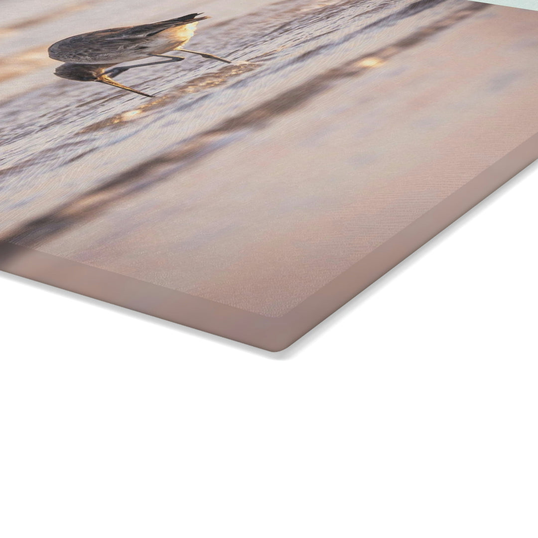 Willet Itch - Glass Cutting Board - Visiting This World