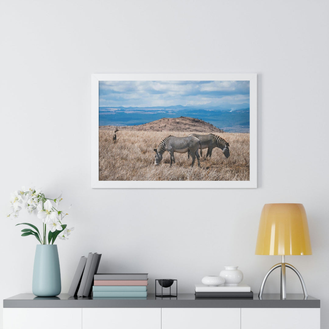 Zebra-Striped Expanse - Framed Print - Visiting This World