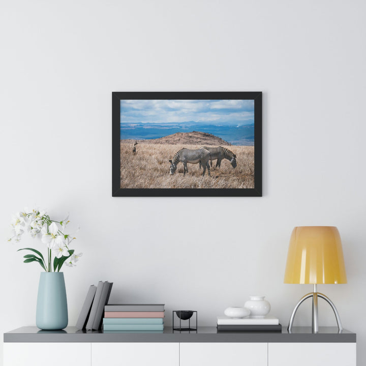 Zebra-Striped Expanse - Framed Print - Visiting This World