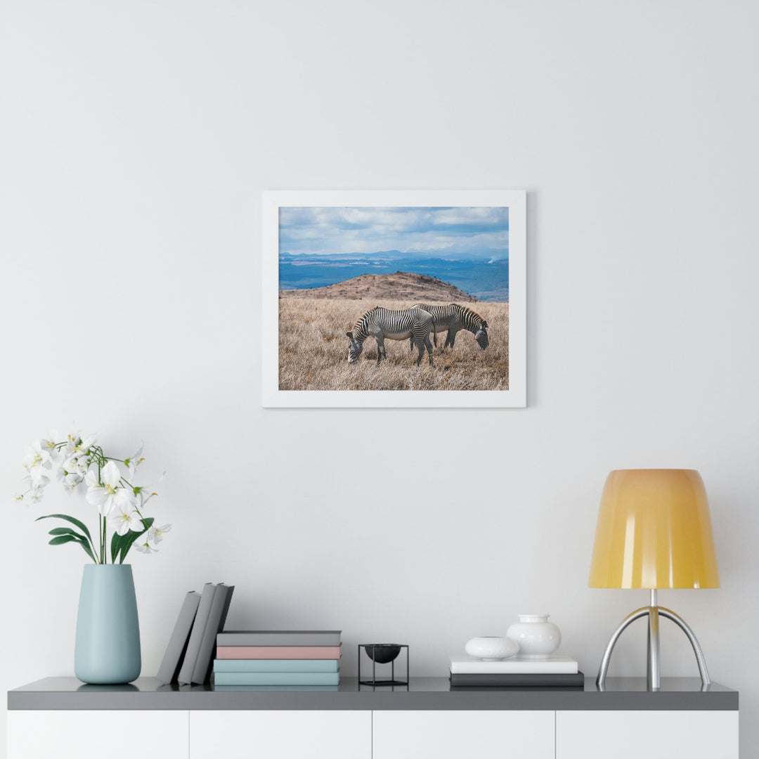 Zebra-Striped Expanse - Framed Print - Visiting This World