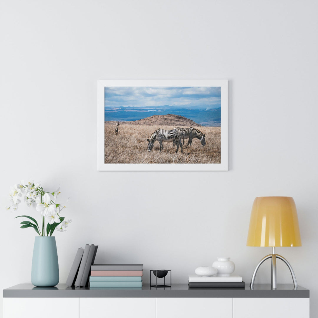 Zebra-Striped Expanse - Framed Print - Visiting This World