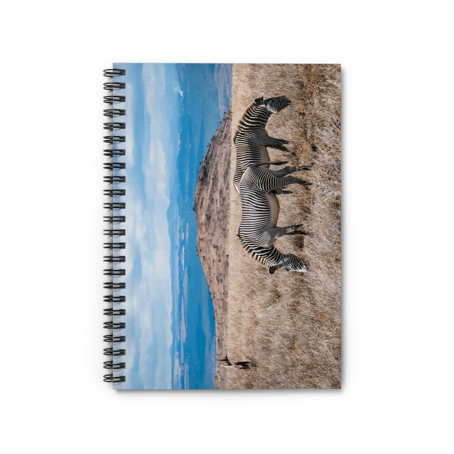 Zebra-Striped Expanse - Spiral Ruled Line Notebook - Visiting This World