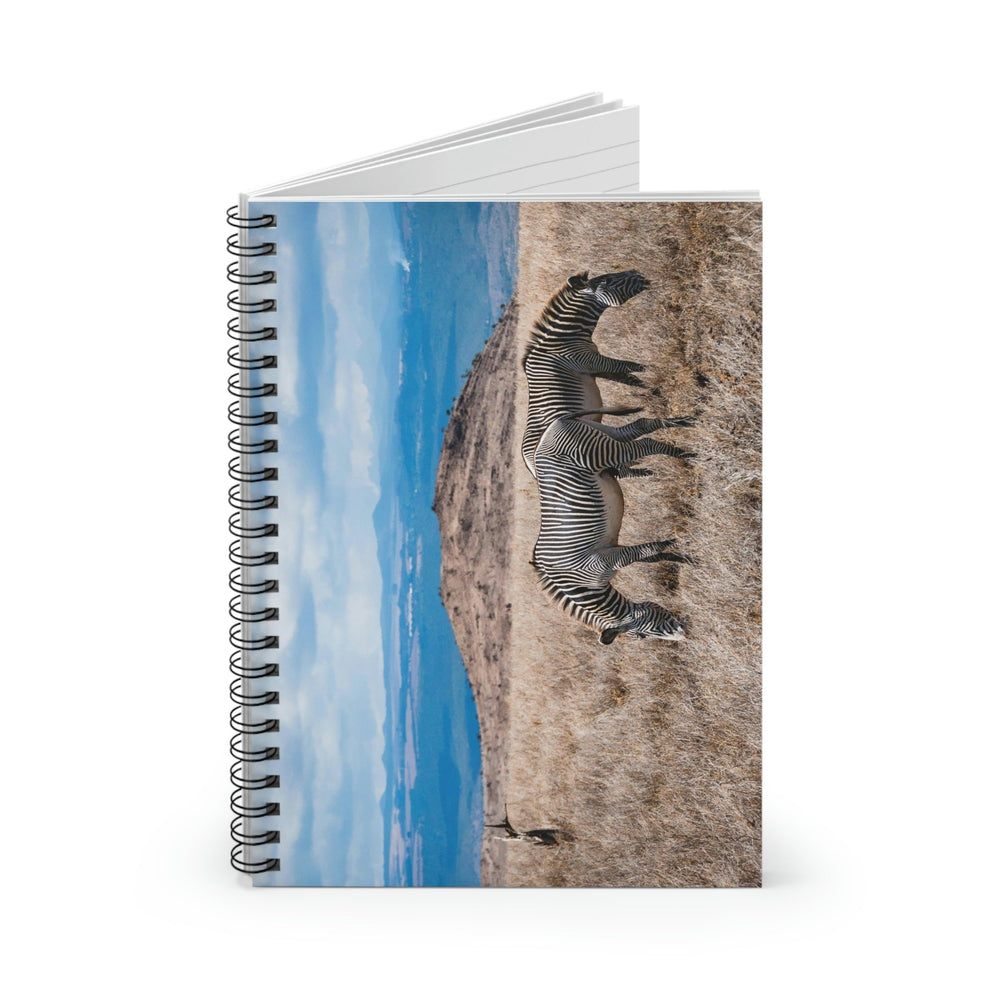 Zebra-Striped Expanse - Spiral Ruled Line Notebook - Visiting This World